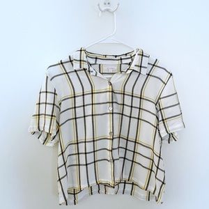 plaid crop top